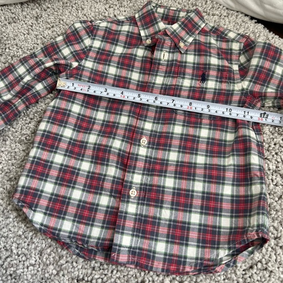 Polo Ralph Lauren Baby Infant Plaid Button Down Shirt 100% cotton, Size 24M EUC - Picture 9 of 12